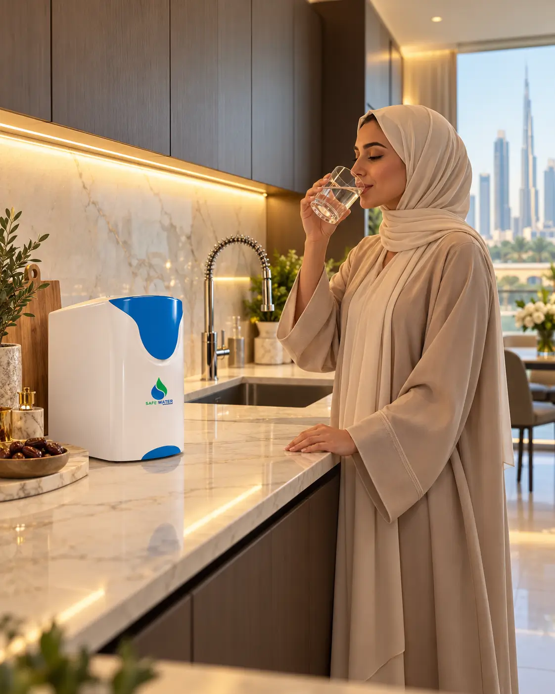 Glasses of pure filtered water